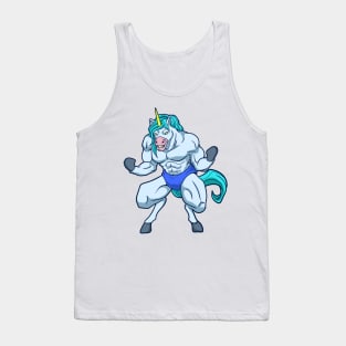 Fitness Bodybuilder Unicorn Shows Muscles - Gym Tank Top